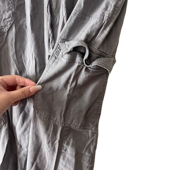 Westport XL Cropped Cargo Pants Light Gray Cuffed Pant Leg Casual Pockets - Picture 6 of 9